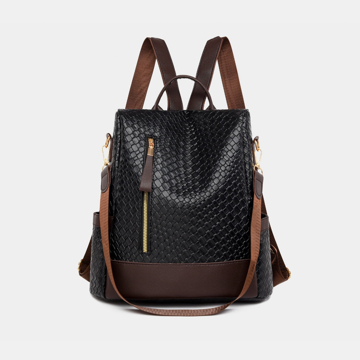 Adjustable Straps PU Leather Backpack Bag