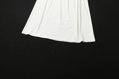 Strapless Backless Split Ribbon Skirt Set