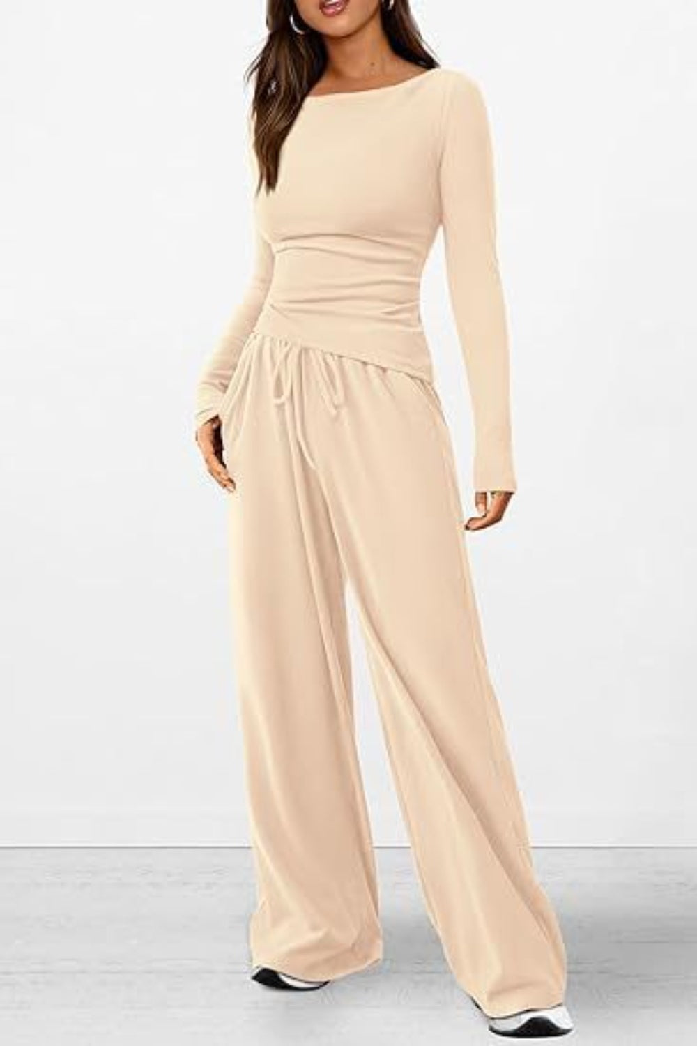 Long Sleeve Top Pants Set - MONLANE