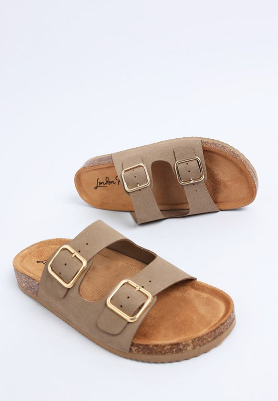Gloriosa The Double Strap Slide Sandals