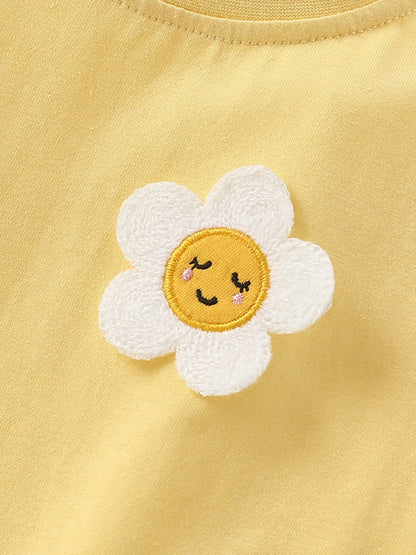 Children's Sunny Daisy T-Shirt and Shorts Set