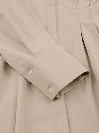 Button Up Long Sleeve Shirt Dress