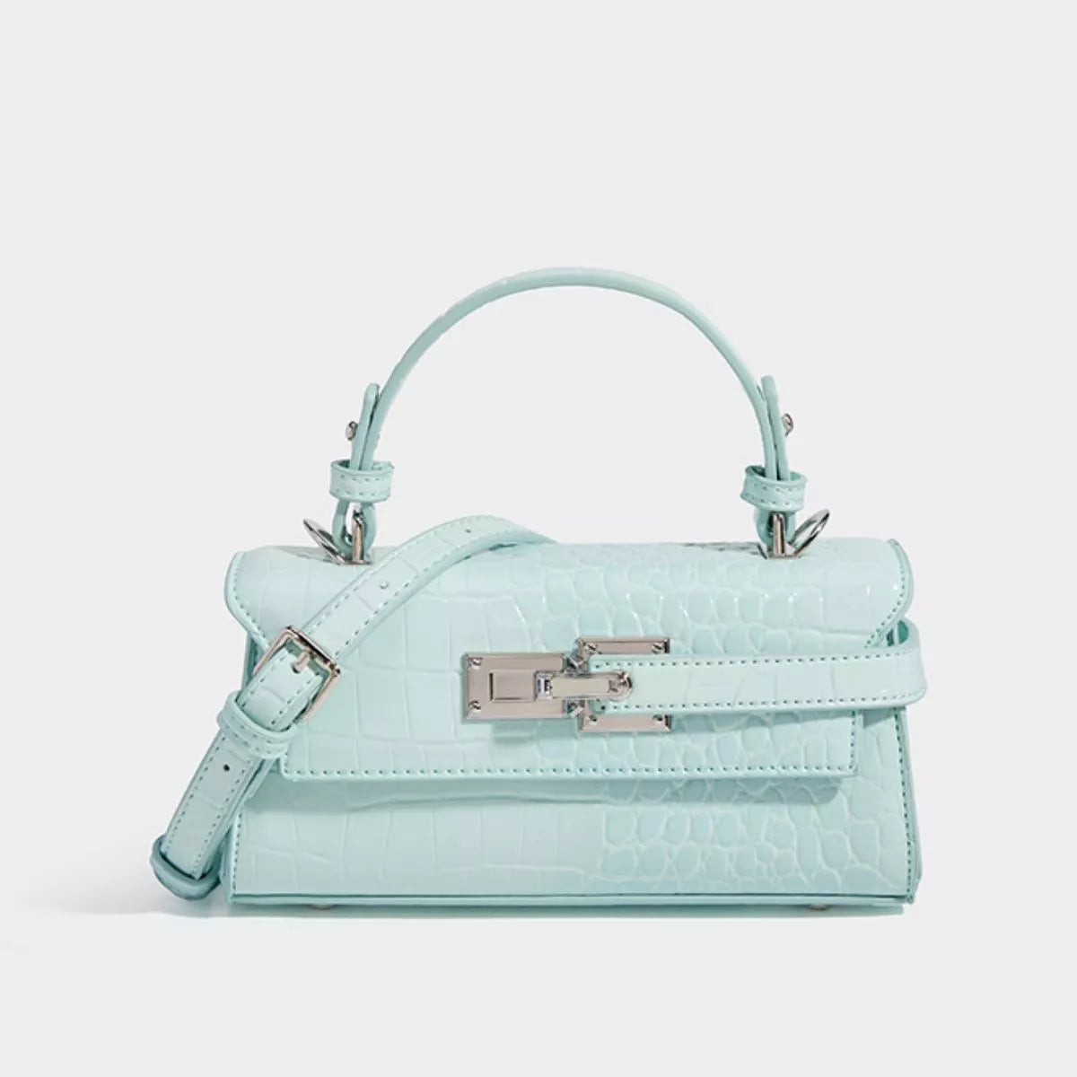 Crocodile Embossed Crossbody Bag
