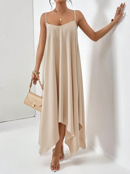 Scoop Neck Midi Cami Dress - MONLANE