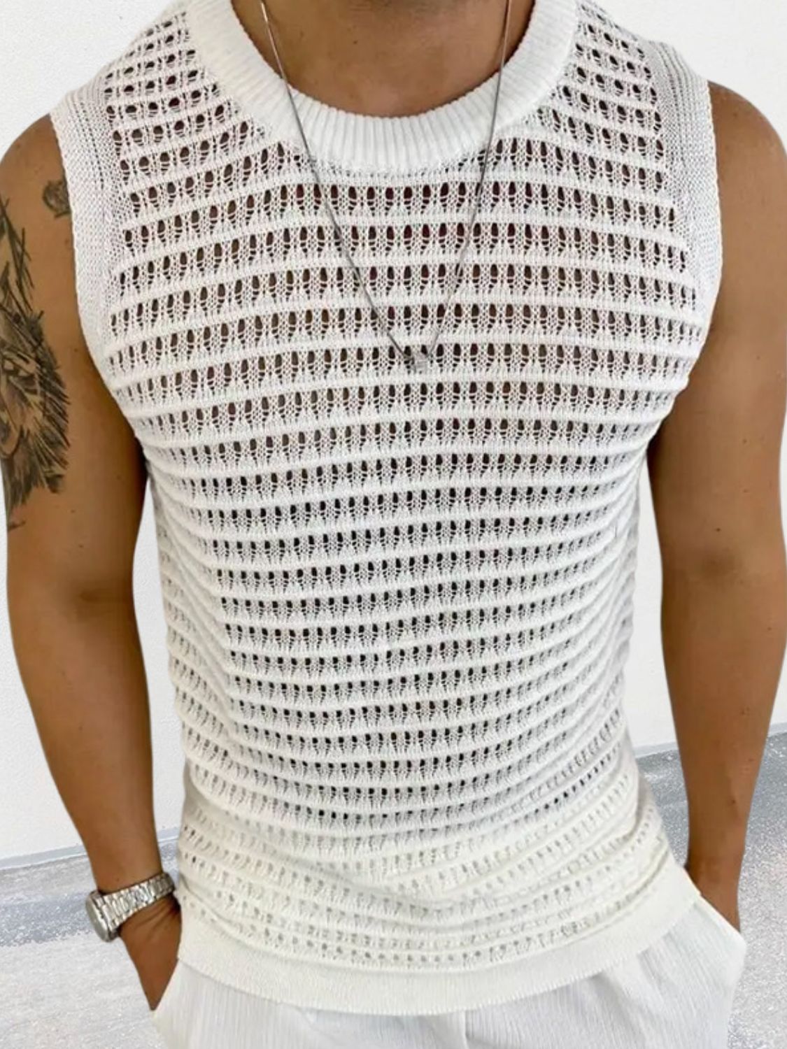 Men's Sleeveless Knit Top