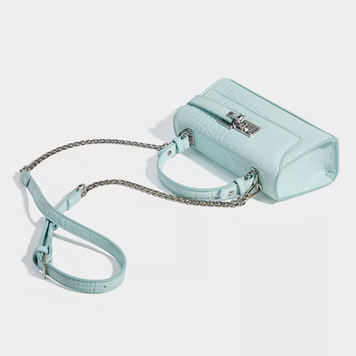 Crocodile Embossed Crossbody Bag