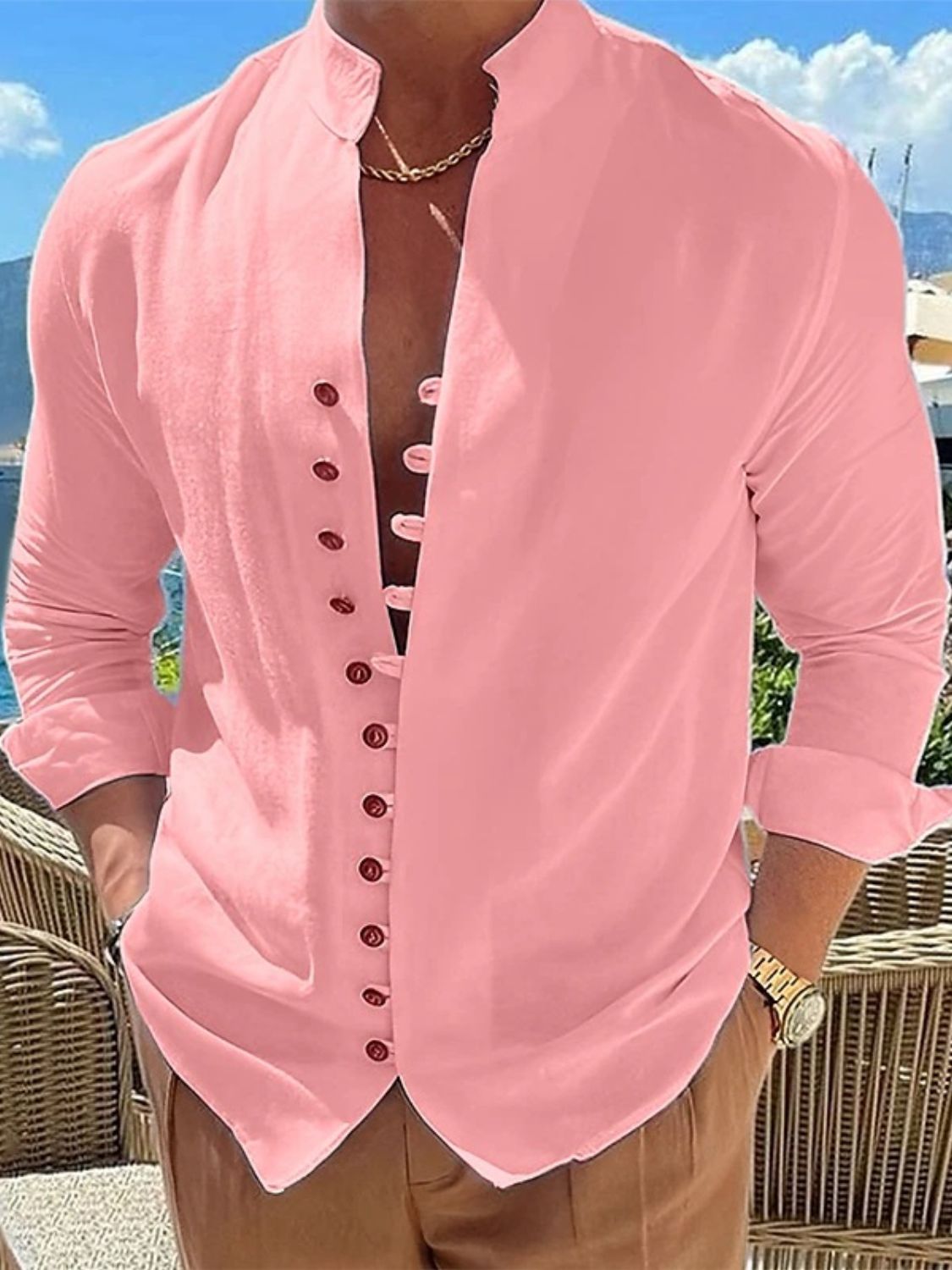Men's Full Size Long Sleeve Shirt