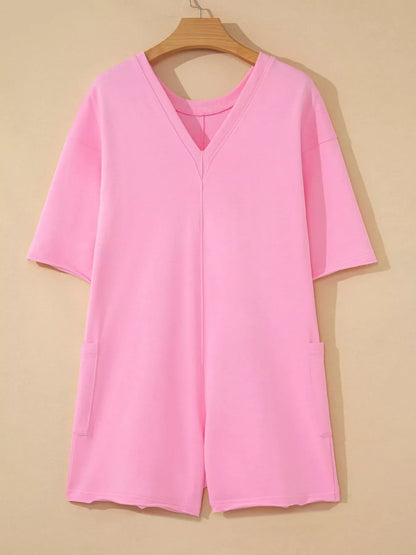 Casual Loose Half Sleeve Romper