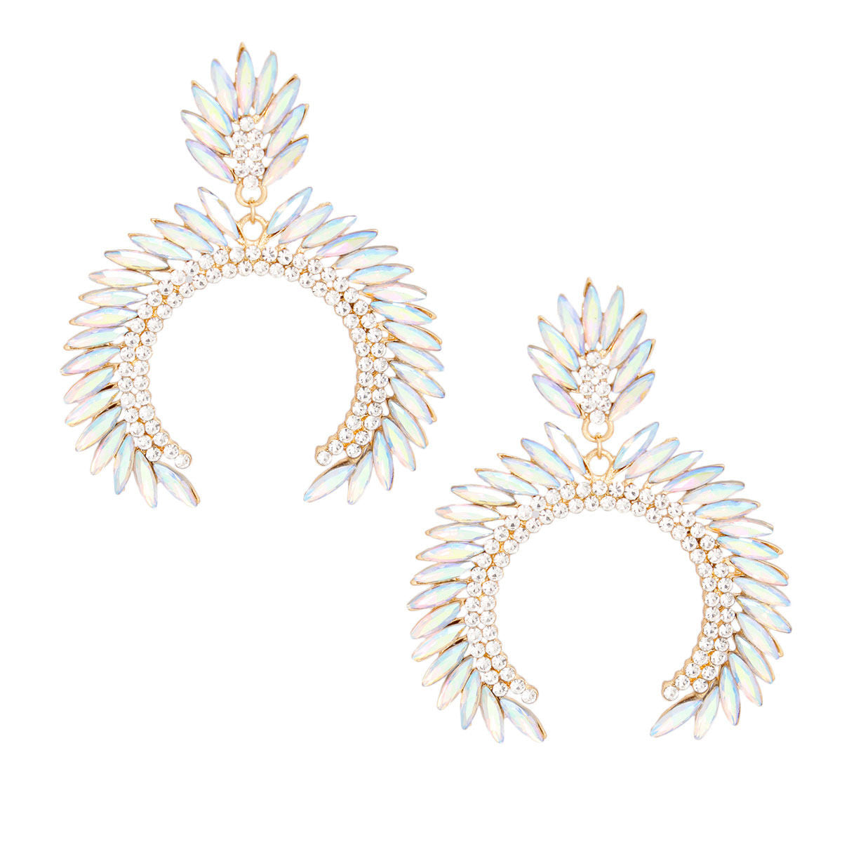 Large drop Arch Statement Earrings