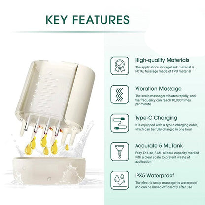 Electric Oil Applicator and Vibration Scalp Massage