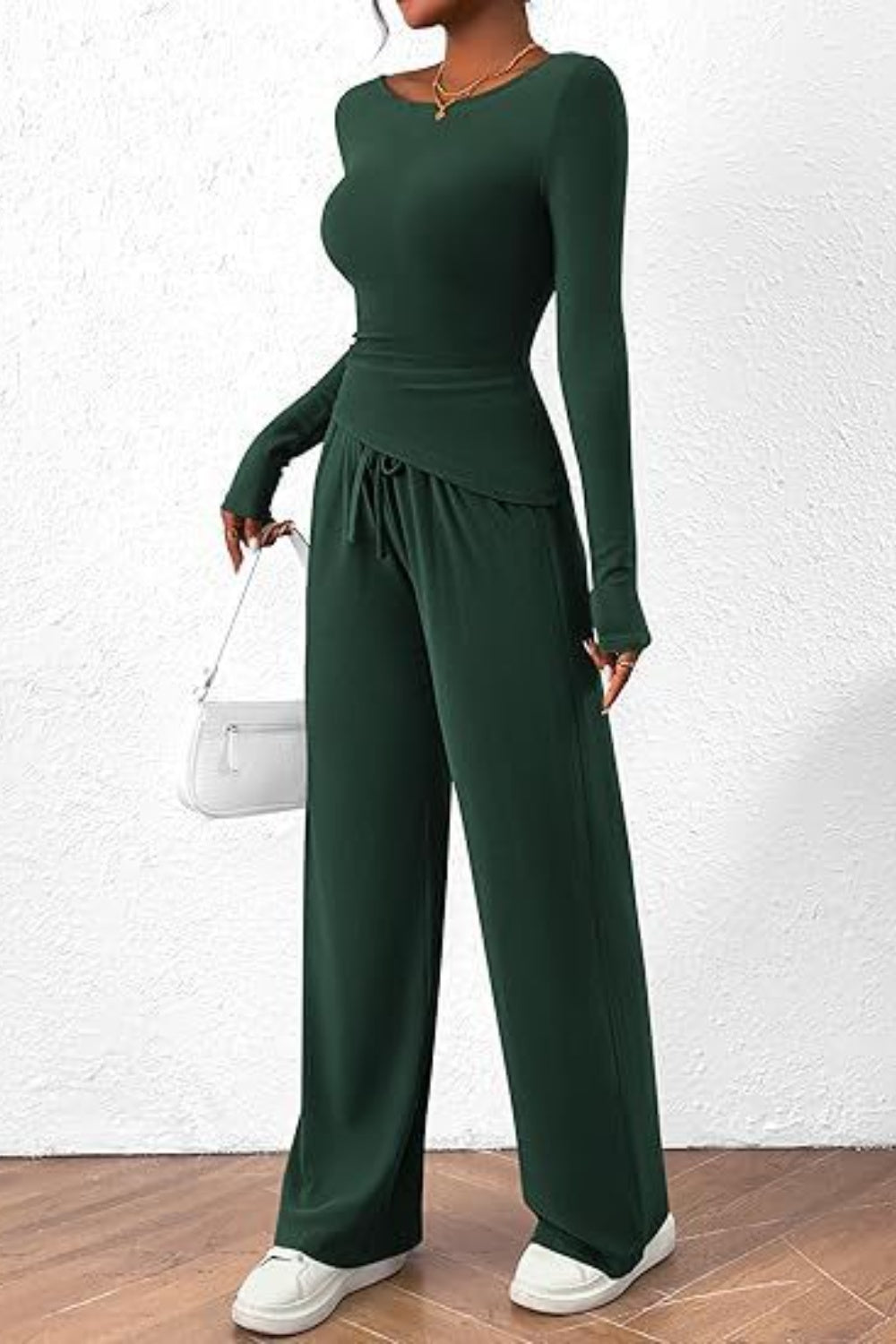 Long Sleeve Top Pants Set - MONLANE