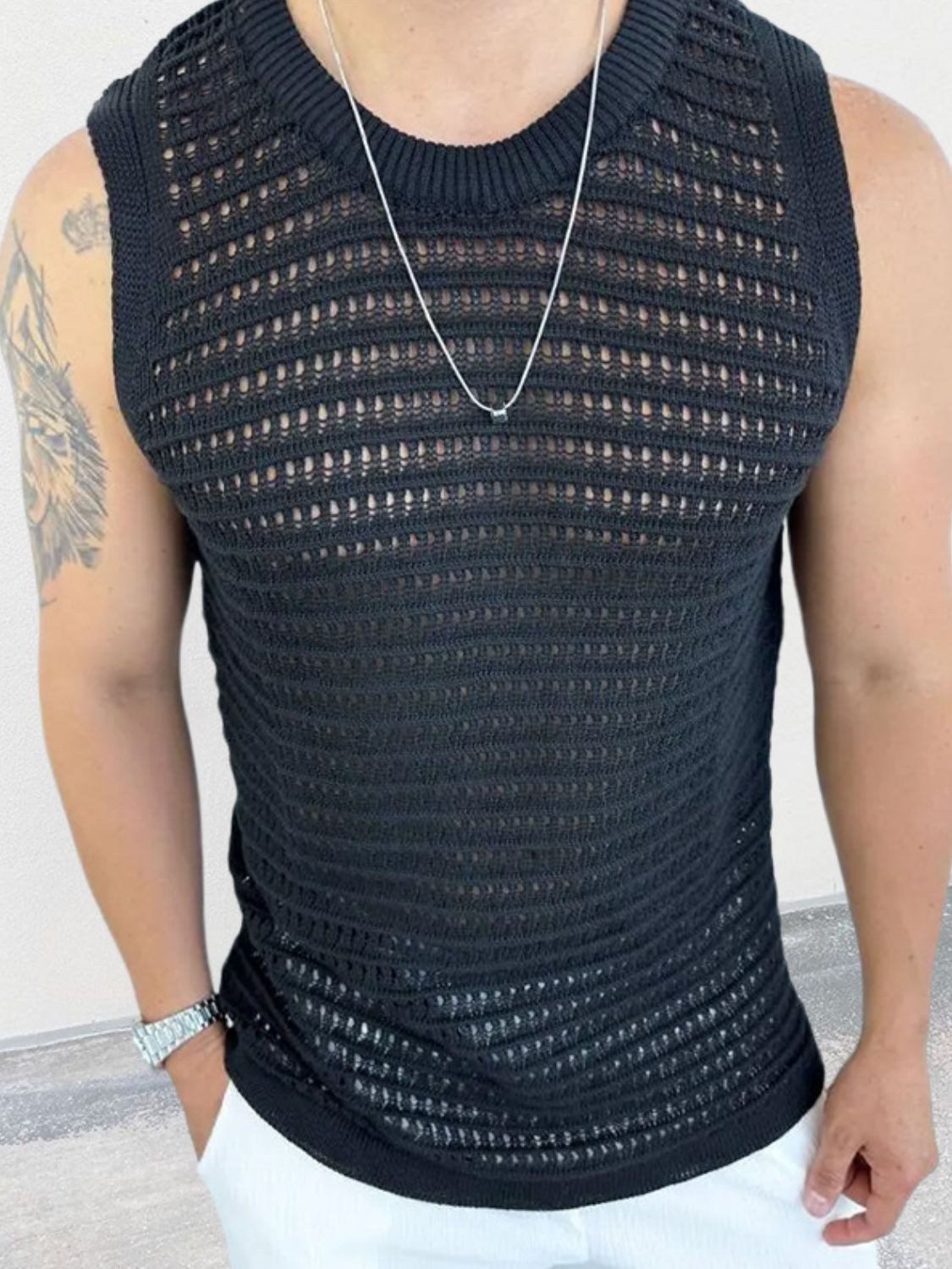 Men's Sleeveless Knit Top