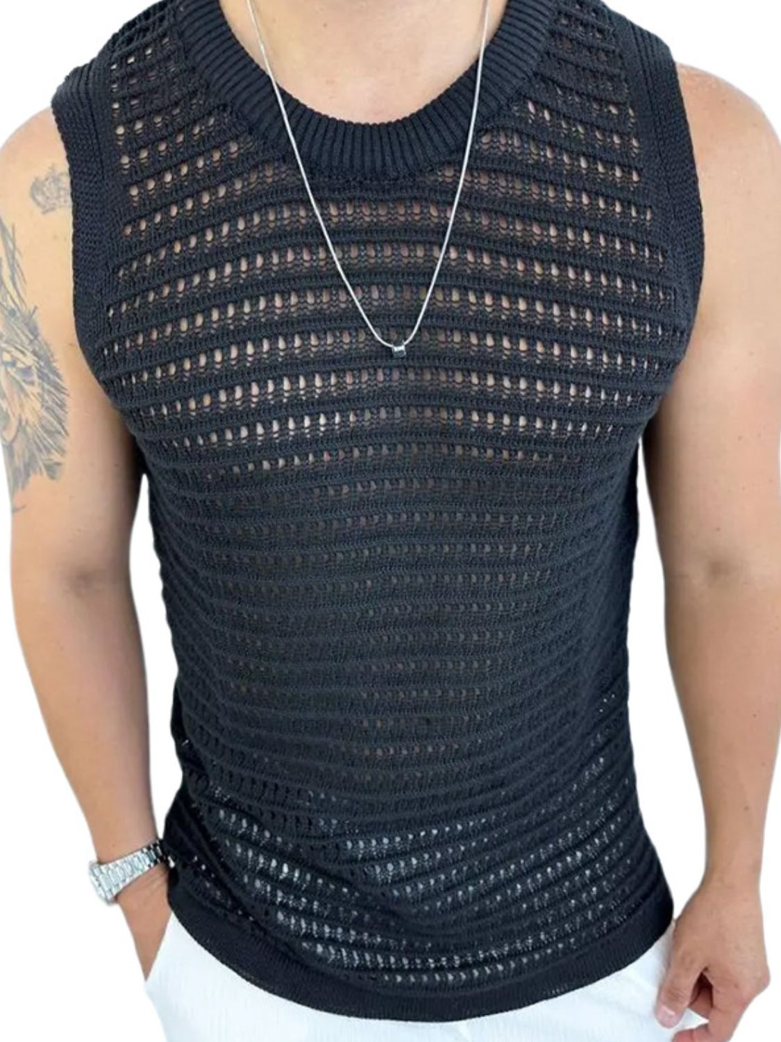 Men's Sleeveless Knit Top