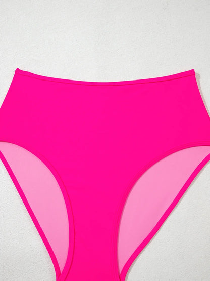 Ruched Tummy Control Tankini 2pcs Swimsuit