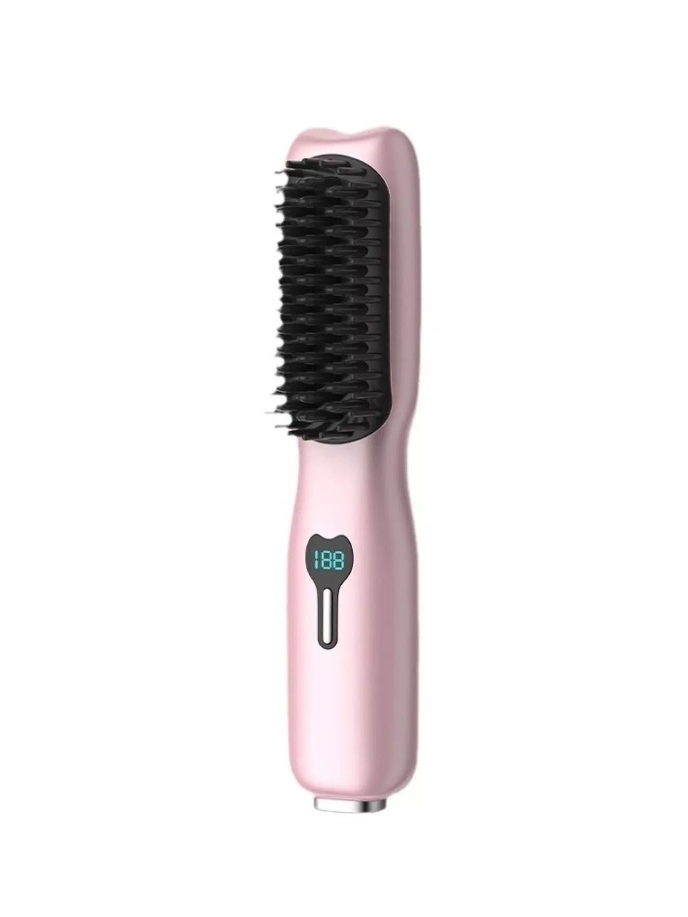 2-in-1 Mini Wireless Ionic Brush Hair Straightening Comb