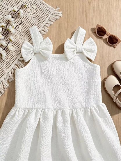 Children's Bowknot Sleeveless Dress