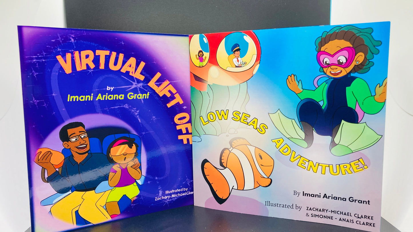 Imani Book bundle (Low Seas Adventure & Virtual Lift Off) Children's Science Books - MONLANE