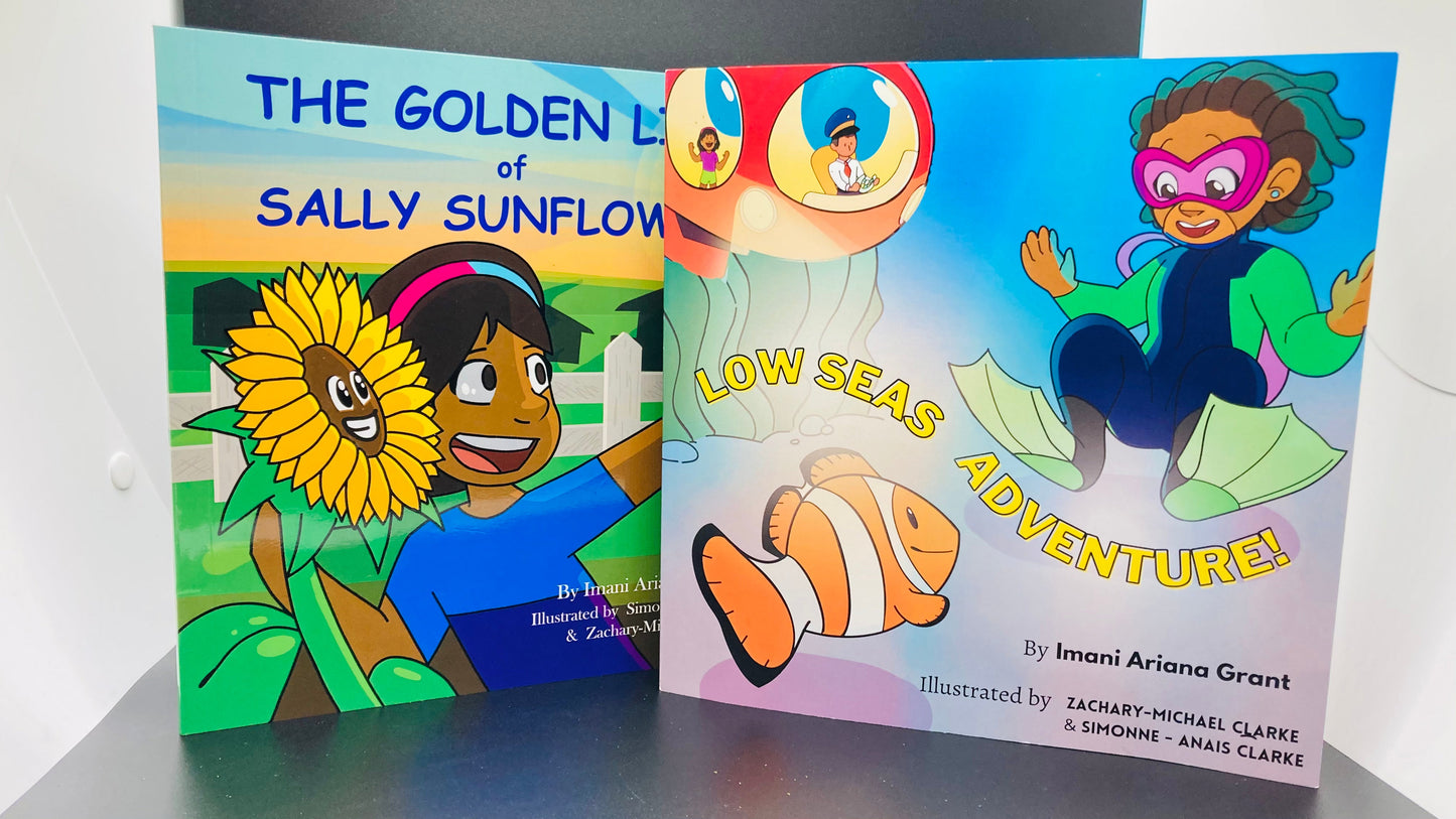 Imani Book bundle (Low Seas Adventure & Golden Life Of Sally Sunflower) Children's Science Books - MONLANE