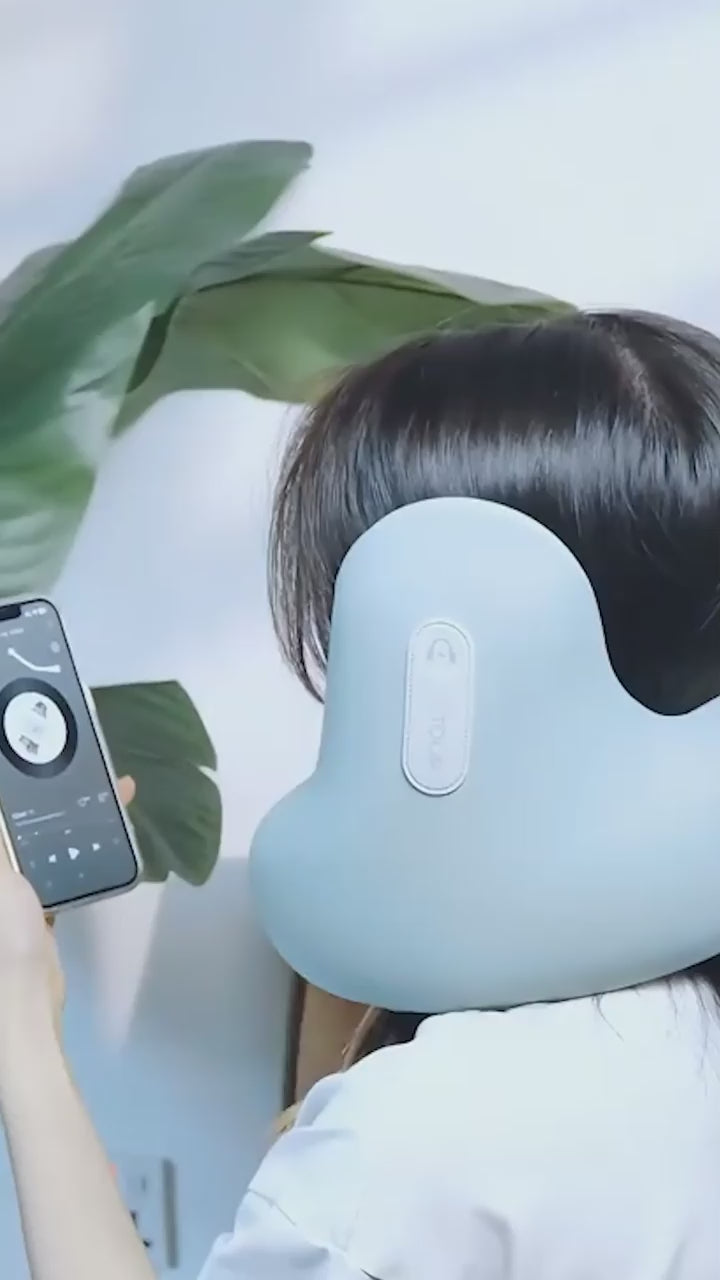 Bluetooth ergonomic support neck pillow.mp4