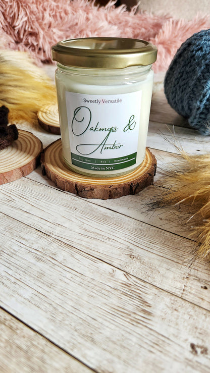 Oakmoss & Amber Candle - MONLANE
